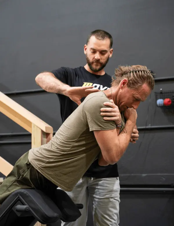 Manual therapy and mobility session at Motive Training in South Austin