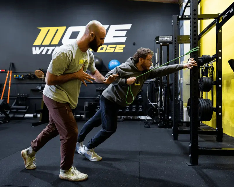 WeckMethod rotational strength and coiling core training at Motive Training Austin
