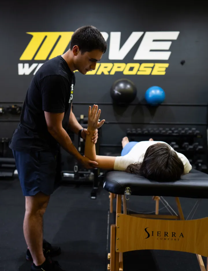 Client experiencing improved movement and pain relief through FRC training