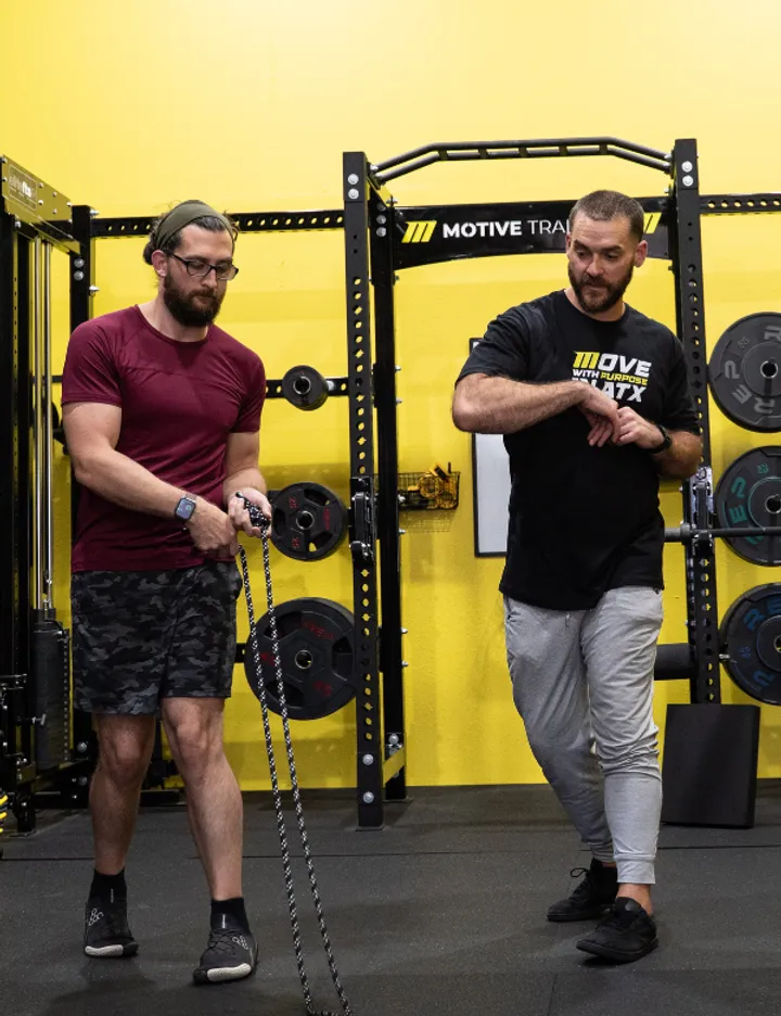 Rotational rope training