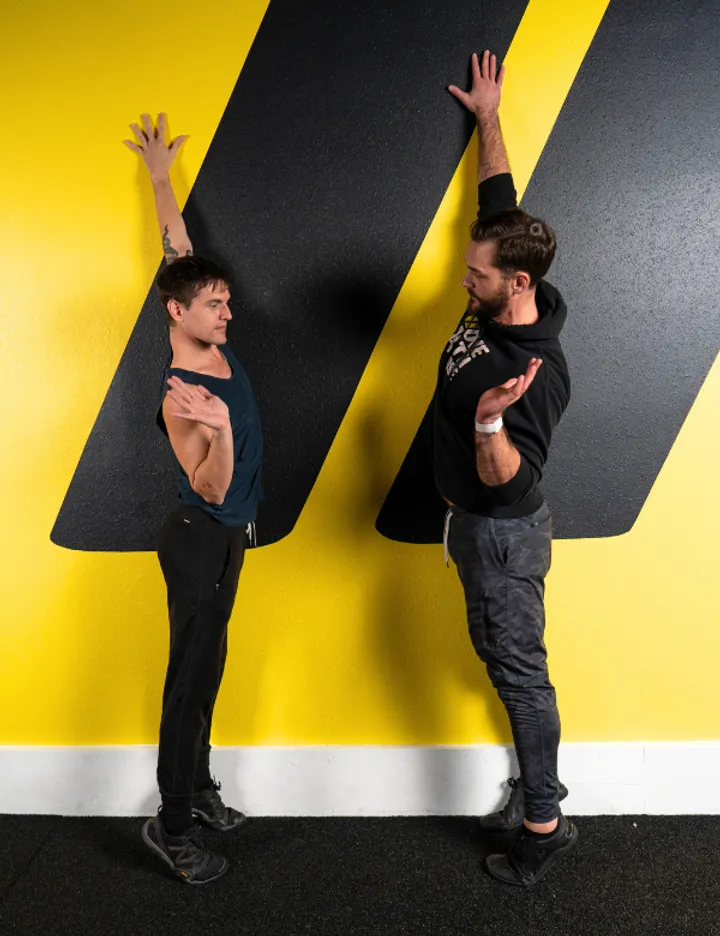 Wall stretching for movement