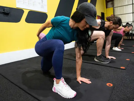 Group mobility class at Motive Training in Austin