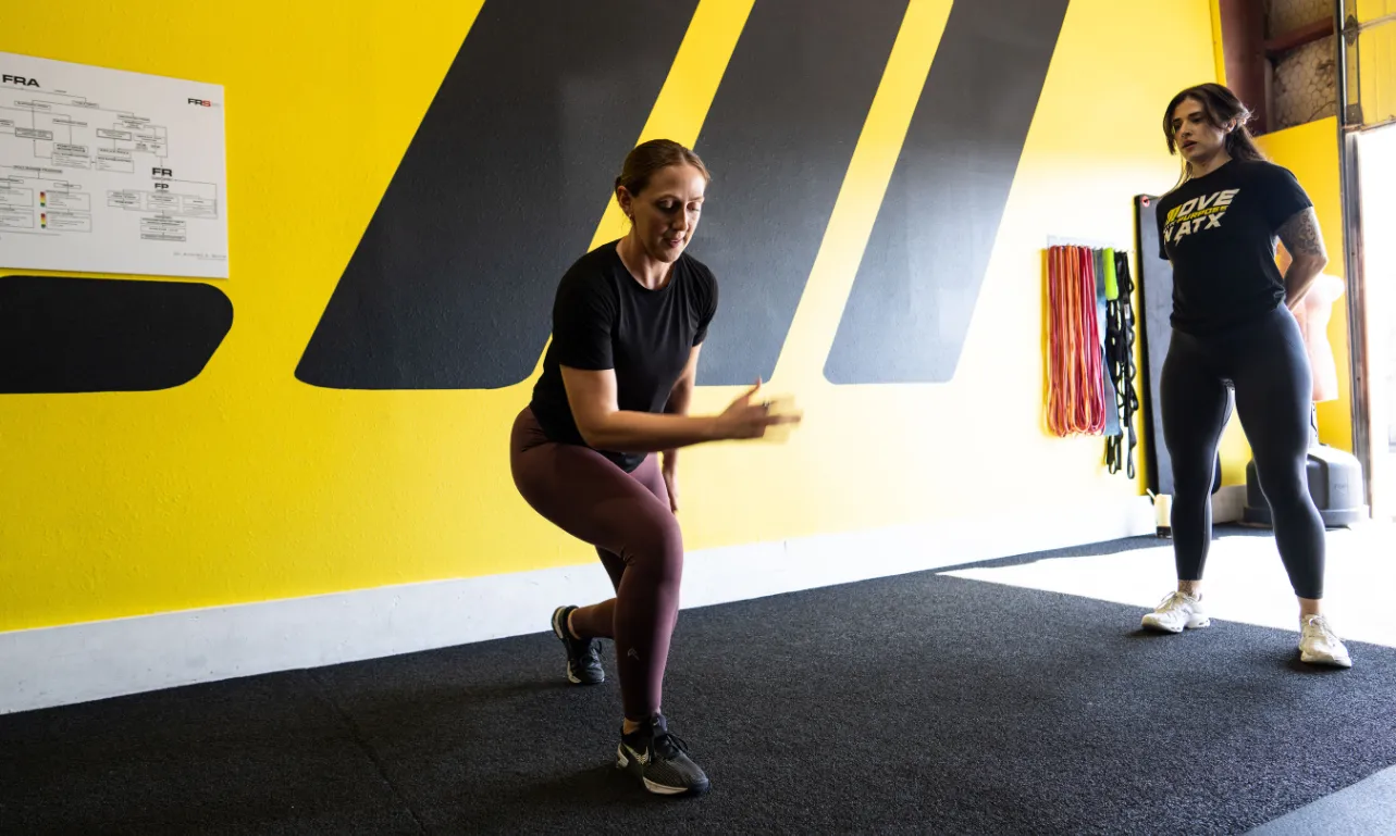 A woman performing joint-friendly jump training for bone density