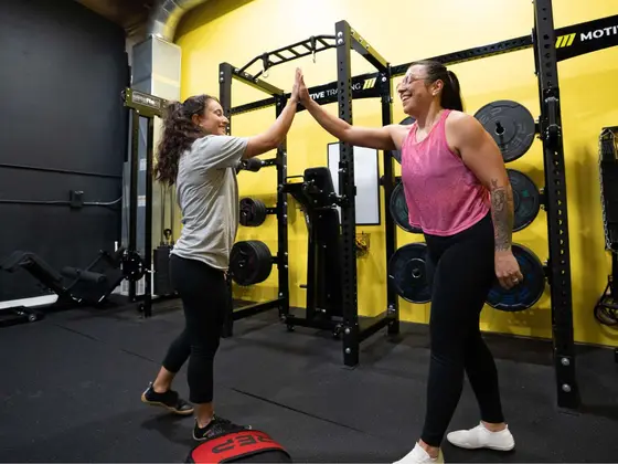 One-on-one personal training session at Motive Training in South Austin
